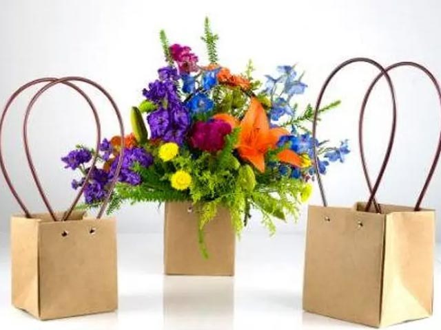 Long Handle Flower Bouquet Carrier